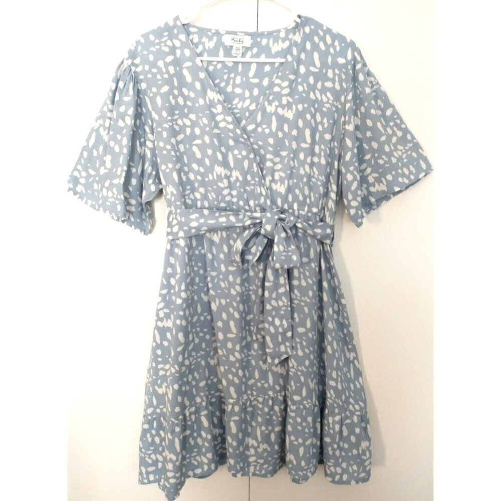 Myra Bag Light Blue and White Mini Dress